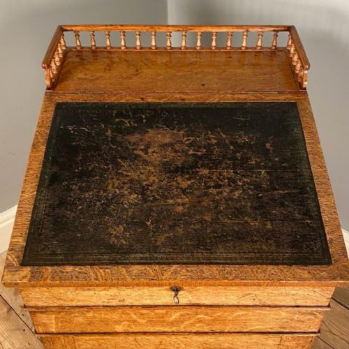 GILLOWS OAK EBONY DAVENPORT - ADDITIONAL PHOTO 4