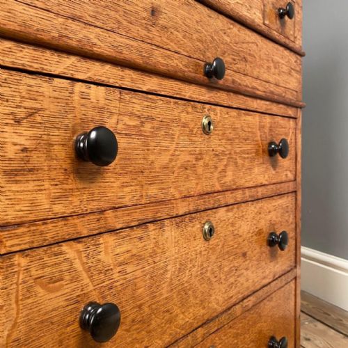 GILLOWS OAK EBONY DAVENPORT - ADDITIONAL PHOTO 6