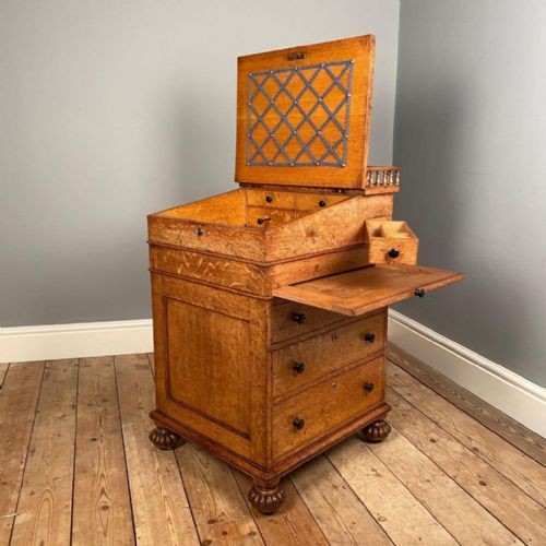 GILLOWS OAK EBONY DAVENPORT - ADDITIONAL PHOTO 7