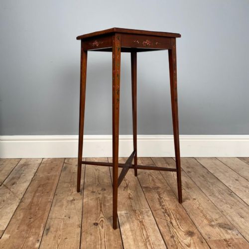 Satinwood Hand Painted Urn Stand