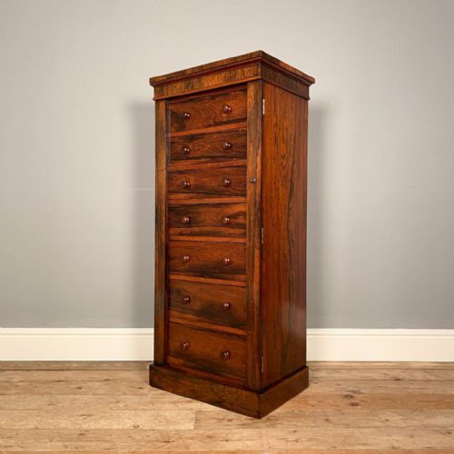 19th C Rosewood Wellington Chest