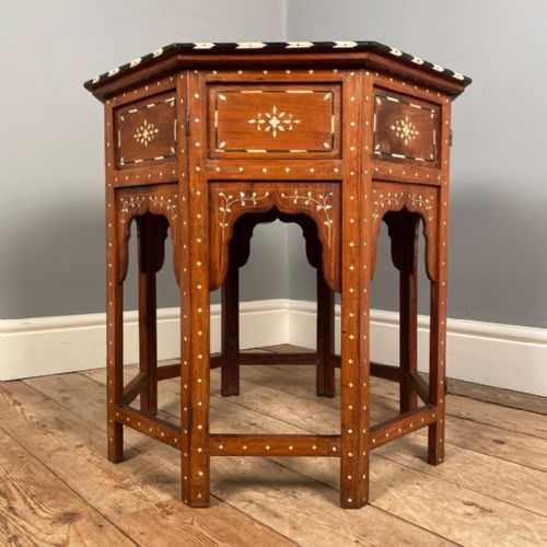 19th C Large Inlaid Hoshiarpur Table