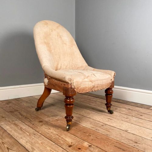 Wonderful Quality 19th C Slipper Chair
