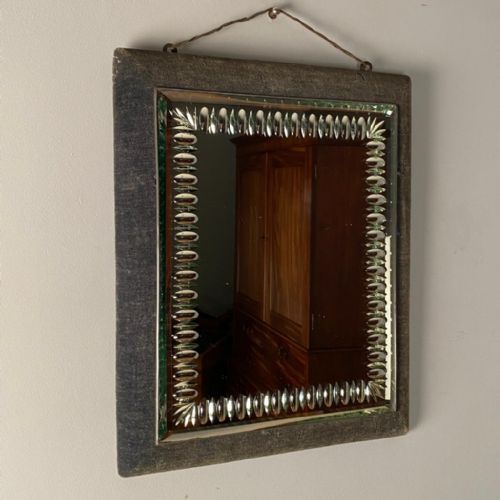 Stunning Italian Bubble Mirror with Velvet Frame
