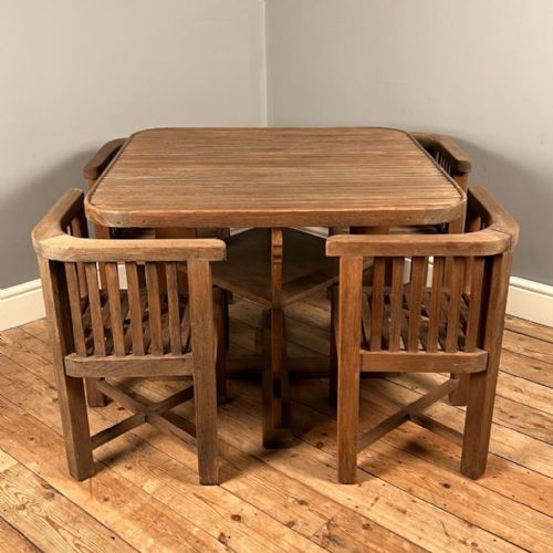 Heals Plus 4 Teak Garden Table & Chairs Set