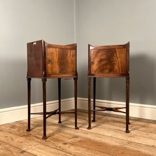 Pair of Edwardian Mahogany Bedside Cabinets