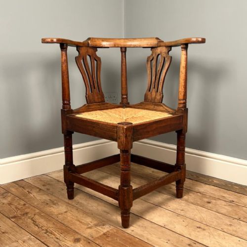 18th C Georgian Fruitwood Corner Chair
