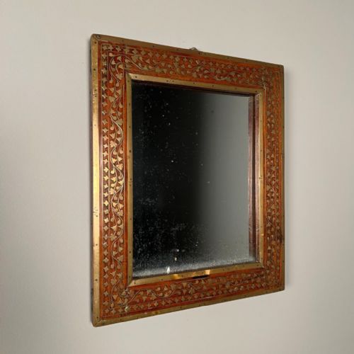Small Hoshiarpur Brass Inlaid Mirror