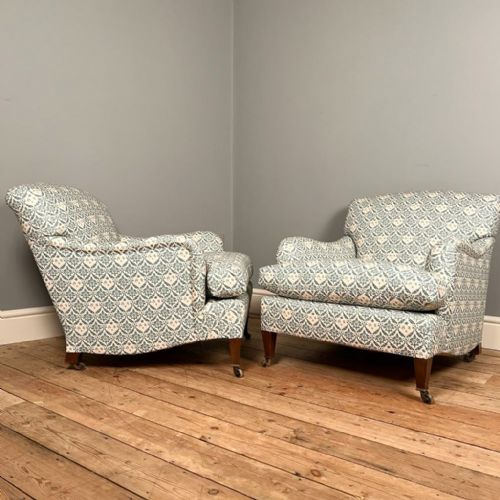 True Pair of Howard & Sons Bridgewater Armchairs