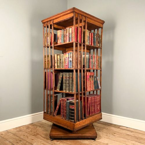 Stylish Oak Cambridge Revolving Bookcase