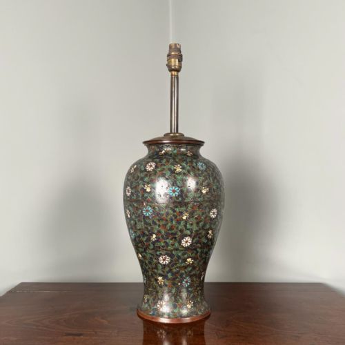 19th C Cloisonne Lamp