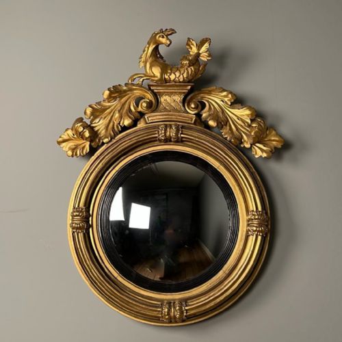 Regency Giltwood Convex Mirror