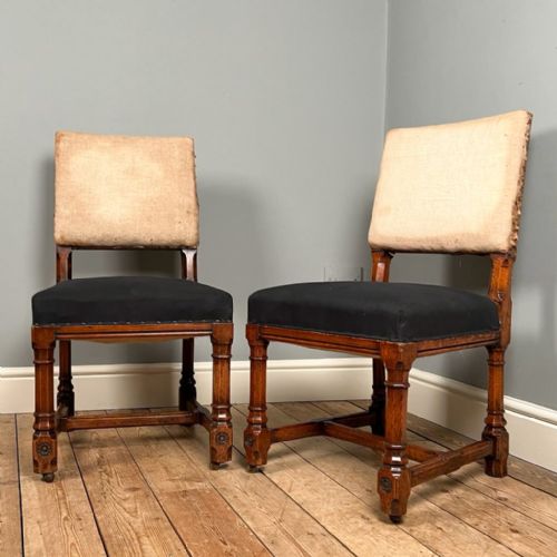 fig 1. Set of 6 Gothic Parliament Dining Chairs - AWN Pugin Design