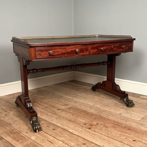 Gillows Regency Mahogany Library Writing Table