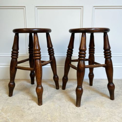 Pair of Elm & Ash Country Stools
