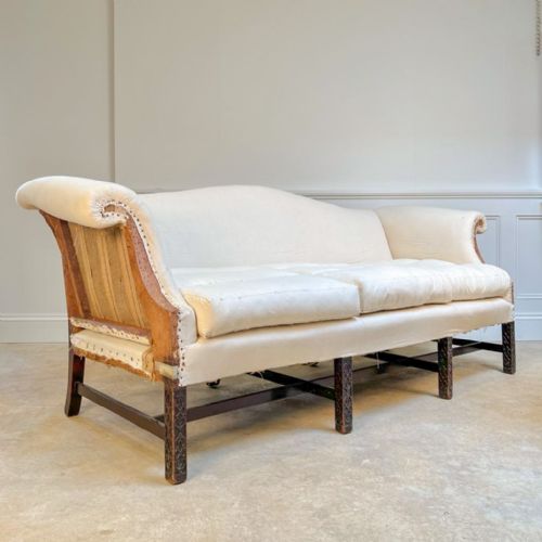Large Georgian Style Camel Back Sofa