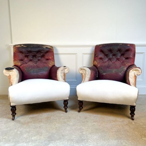 A Pair of 19th Century Howard Bridgewater Style Armchairs