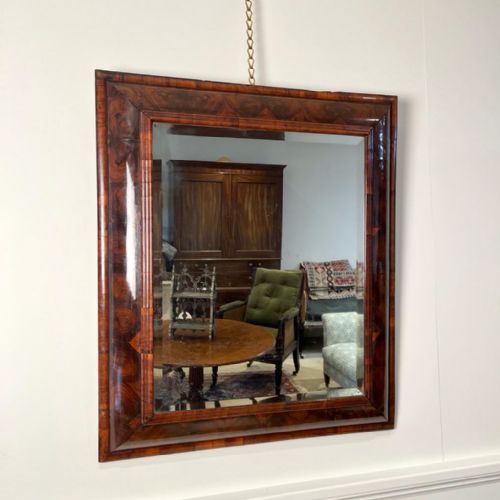 Large Rare William & Mary Oyster Cushion Mirror