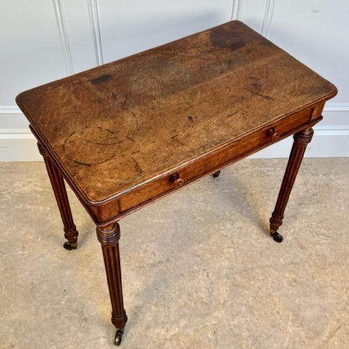 19TH C HOLLAND SONS OAK SIDE TABLE - ADDITIONAL PHOTO 3