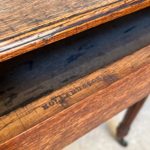 19TH C HOLLAND SONS OAK SIDE TABLE - ADDITIONAL PHOTO 4