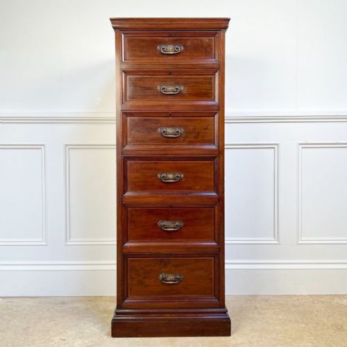 Howard & Sons Mahogany Pillar Chest