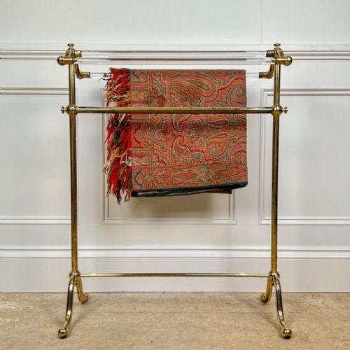 Rare Art Deco Brass Towel Rail