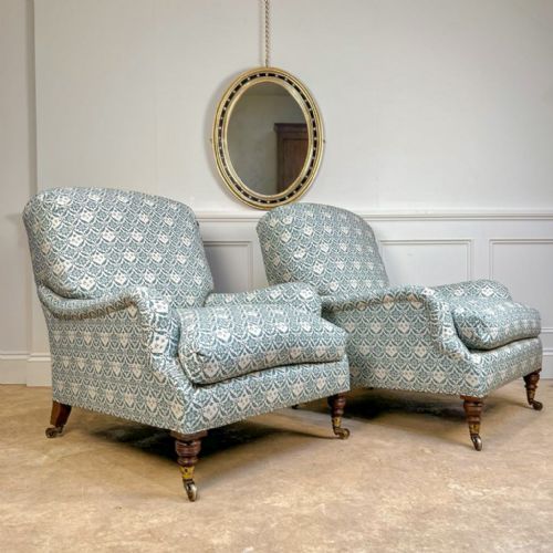 SUPERB PAIR OF HOWARD SONS GRAFTON ARMCHAIRS - ADDITIONAL PHOTO 2