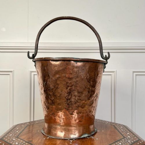 19th C Copper Dairy Bucket