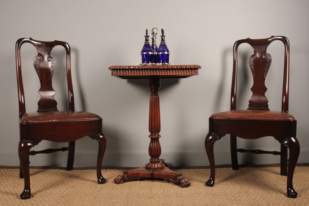 A Pair of George II Mahogany Chairs