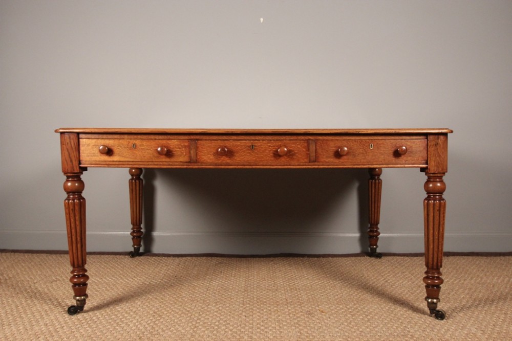 A Victorian Light Oak Library Table