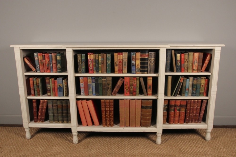 A Painted Edwardian Breakfront Bookcase