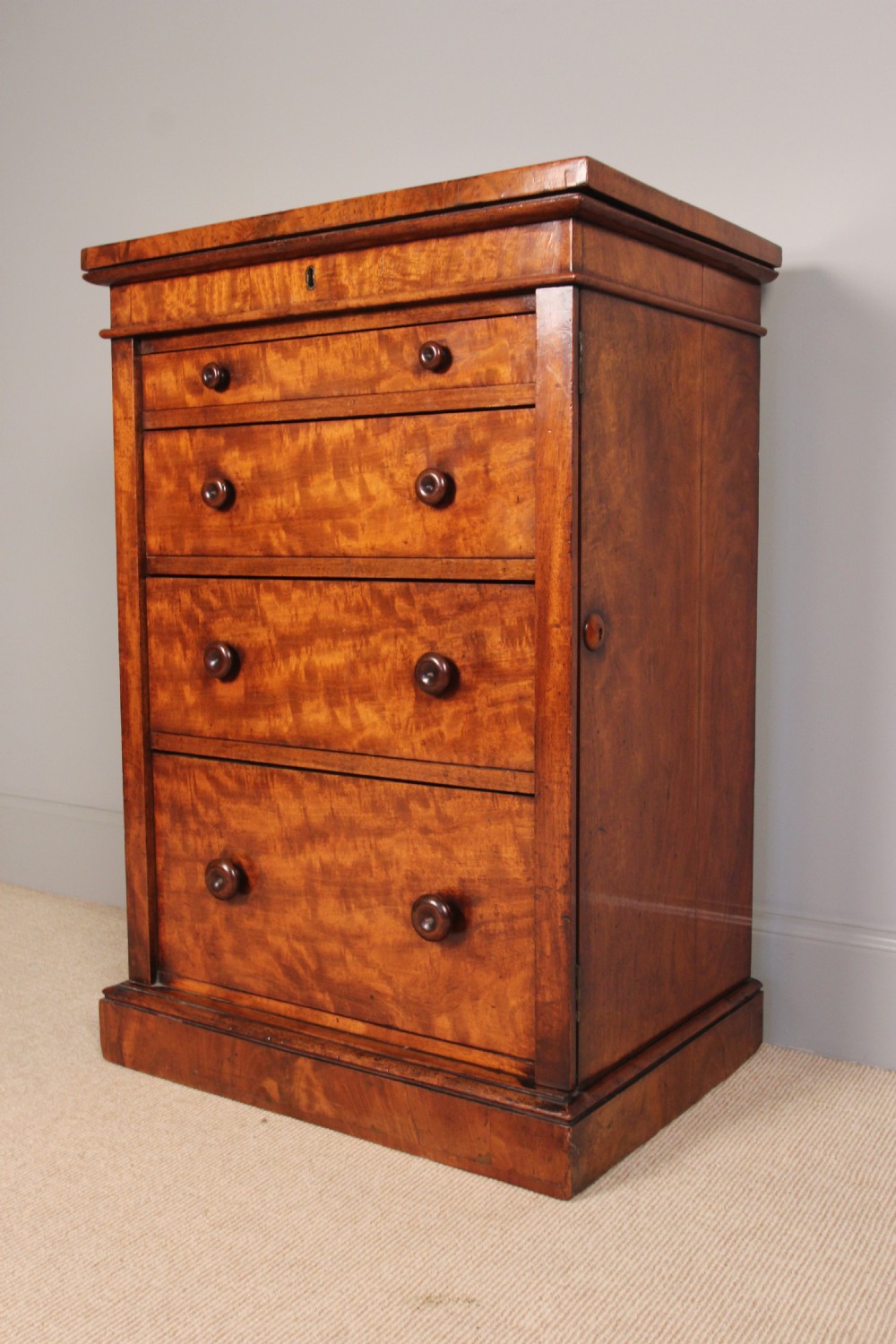 A Library Dwarf Mahogany Wellington Chest
