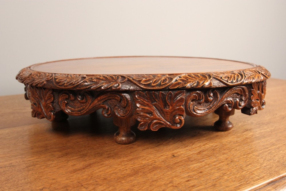 Beautiful 19th C. Oak Lazy Susan