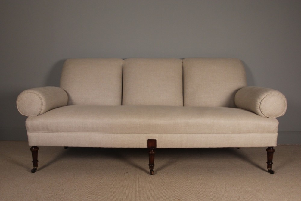 19th C. Large Upholstered Sofa