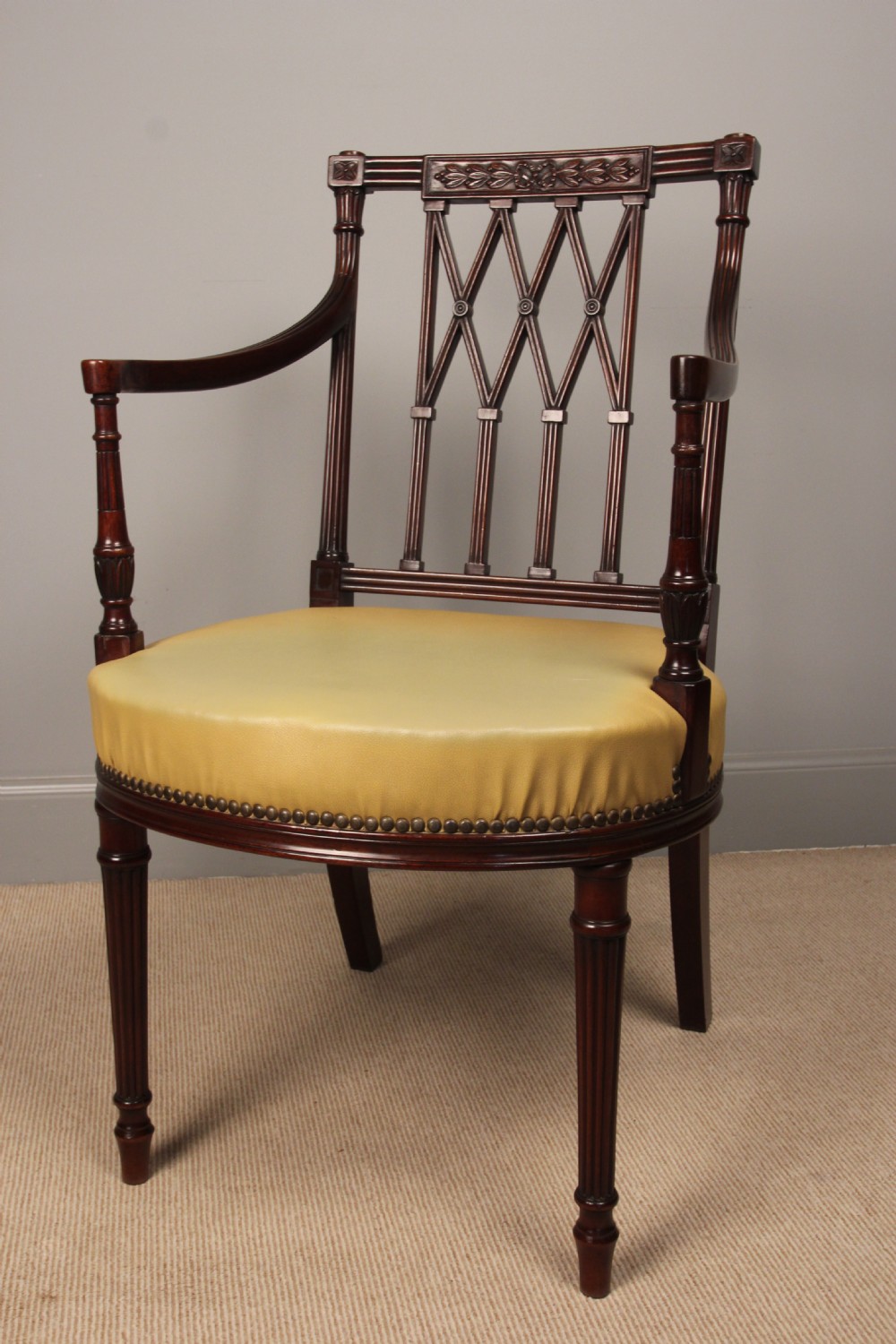 19th C. Mahogany Carver Chair