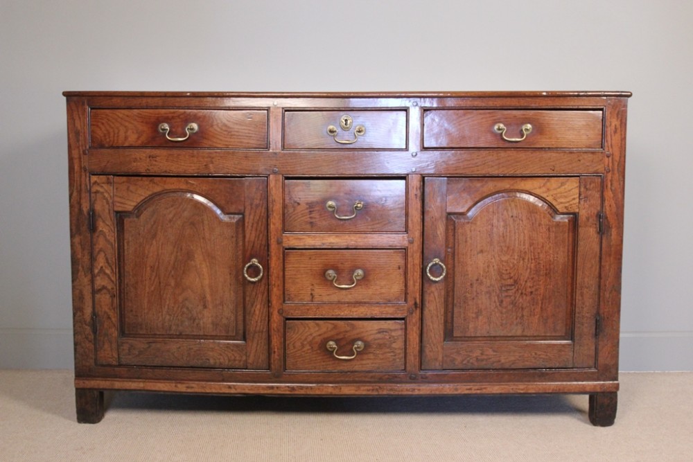 18th C. Small Welsh Oak Dresser Base