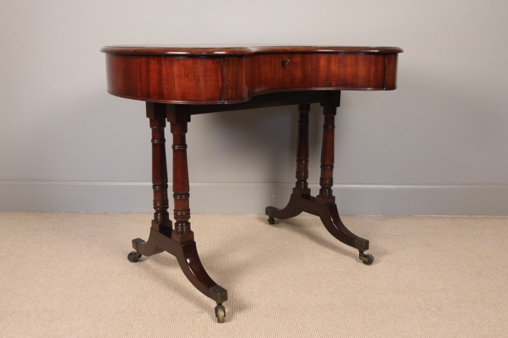 George IV Mahogany Kidney Shaped Desk