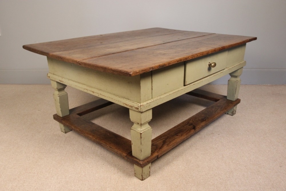 French Solid Oak Coffee Table