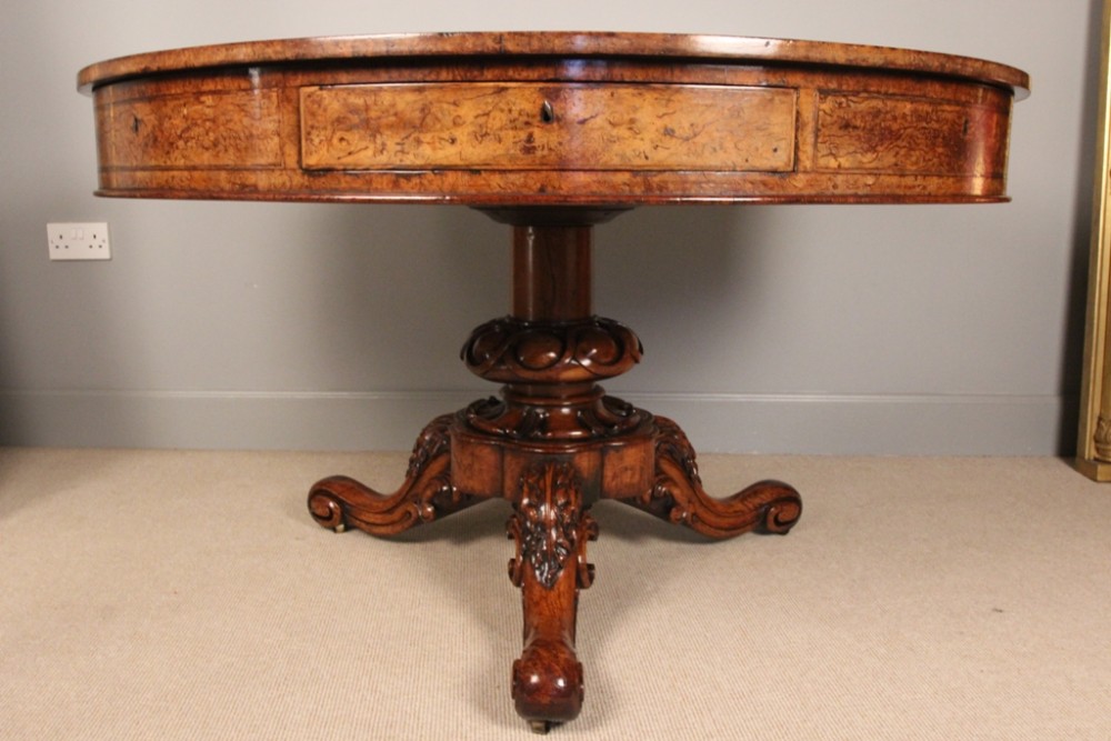 A Superb Pollard Revolving Oak Drum Table