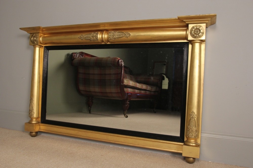 William IV Giltwood Overmantle Mirror