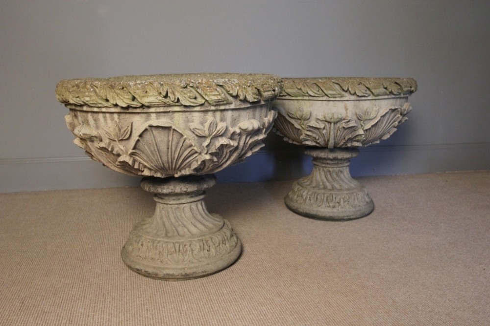 Fabulous Pair of Stone Planters