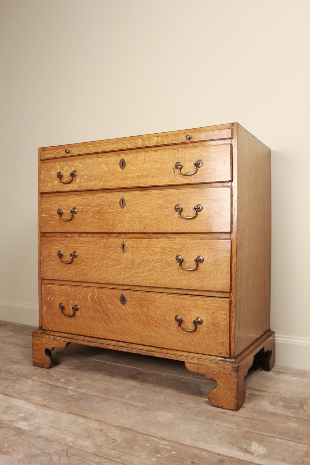 Georgian Caddy Top Oak Bachelors Chest of Drawers
