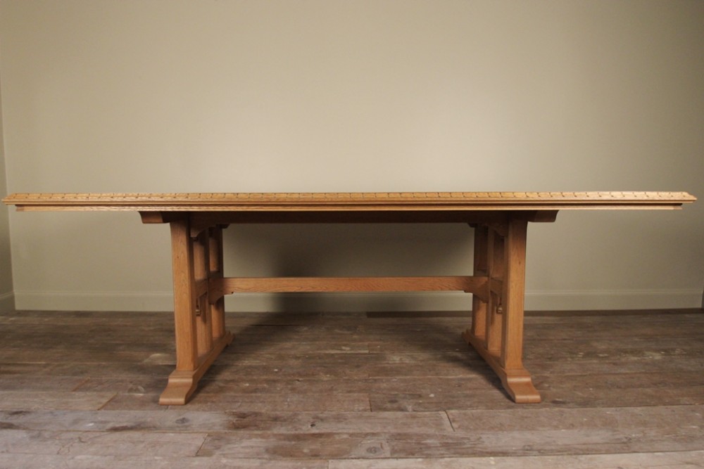 Superb Large Oak Refectory Kitchen Dining Table