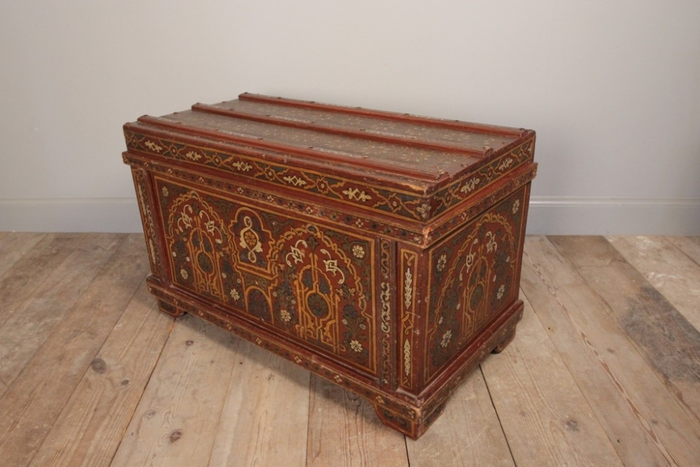 A Beautiful 19th C. Trunk in Original Paint