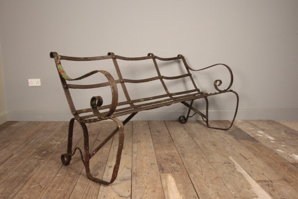 Beautiful, Sculptural Edwardian Cast Iron Garden Bench