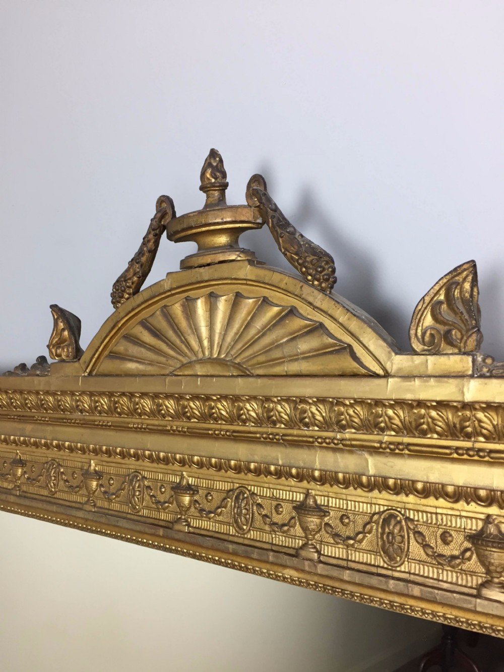 Large 19th C. Giltwood Overmantle Mirror View IV