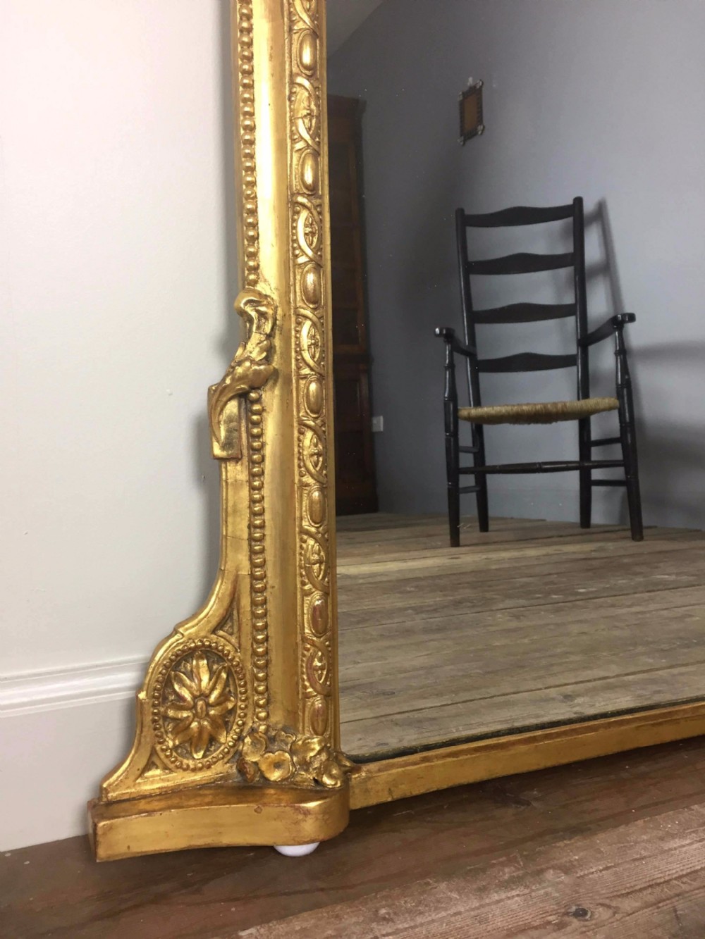 Classic 19th Century Giltwood Overmantle Mirror View III