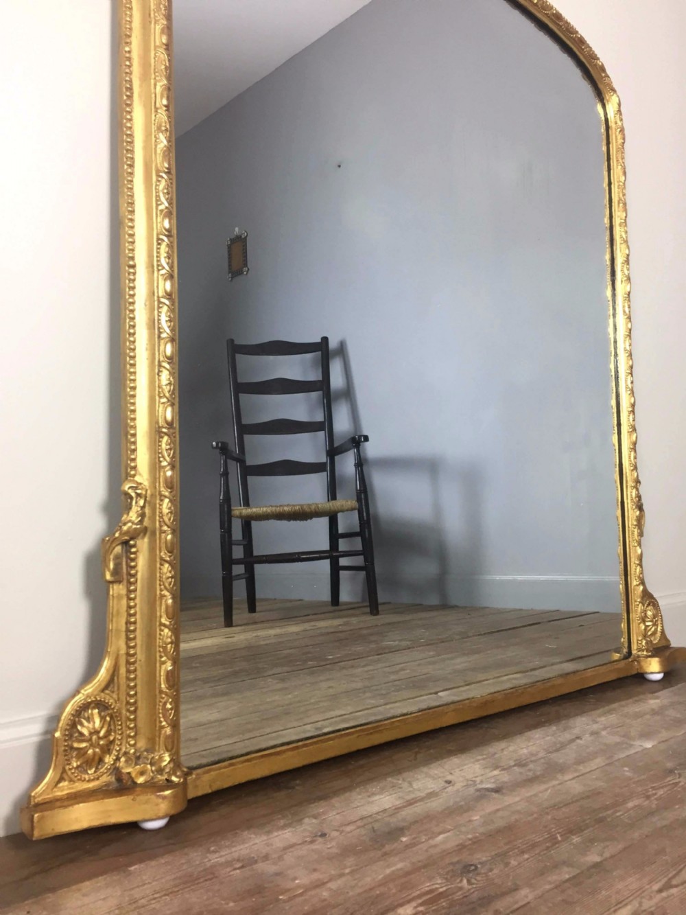 Classic 19th Century Giltwood Overmantle Mirror View V
