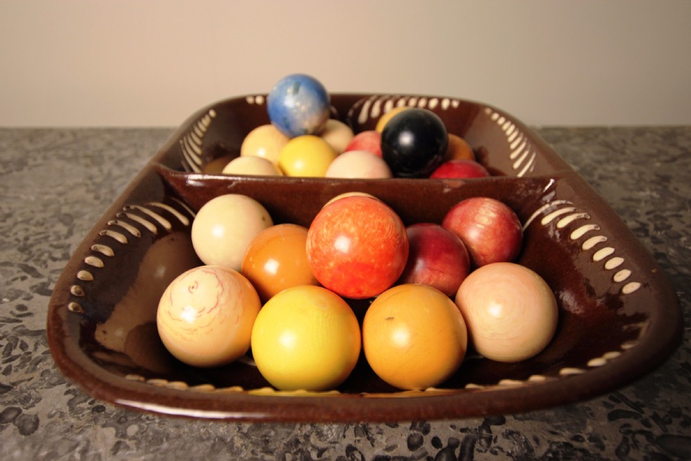 19th Collection of 21 Ivory Snooker Billiard Balls View II