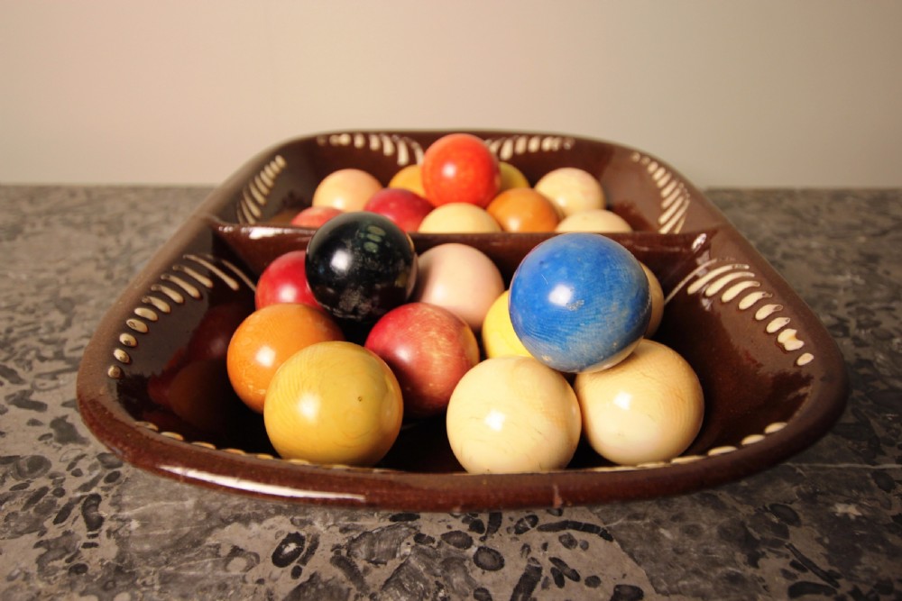 19th Collection of 21 Ivory Snooker Billiard Balls View III